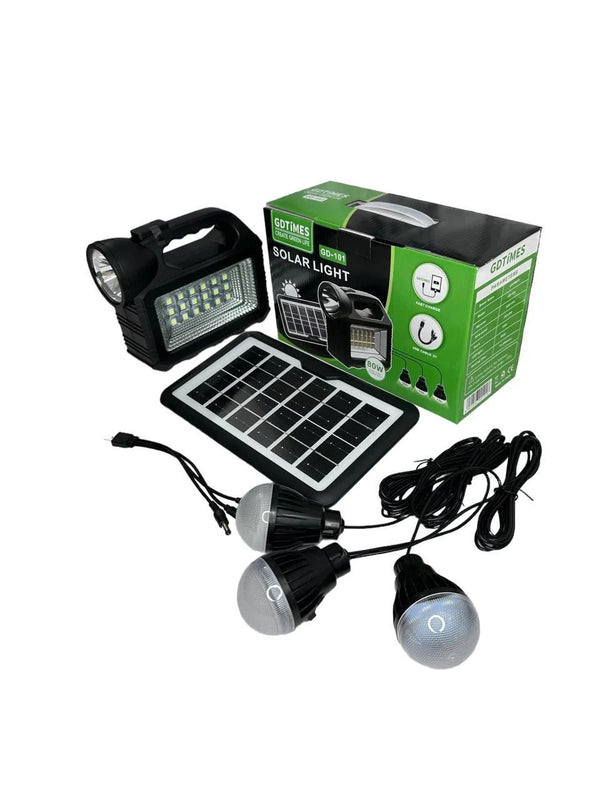 Kit Solar Lanterna Led multifunctionala cu panou solar, 3 becuri Trendysale.ro