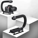 Kit complet 4 in 1 pentru vlogging, Microfon, Lampa LED, Trepied si Suport Telefon Trendysale.ro