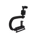 Kit complet 4 in 1 pentru vlogging, Microfon, Lampa LED, Trepied si Suport Telefon Trendysale.ro