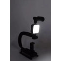 Kit complet 4 in 1 pentru vlogging, Microfon, Lampa LED, Trepied si Suport Telefon Trendysale.ro