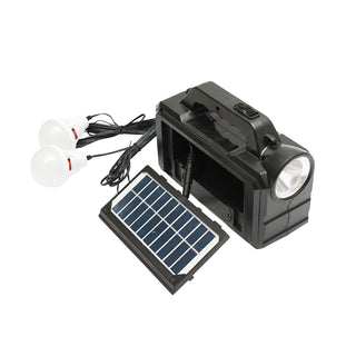 Kit solar GD-8077 cu lampa versatila, camping, 2 becuri si lanterna Trendysale.ro