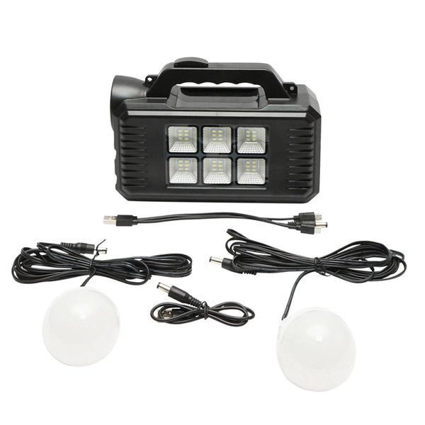 Kit solar GD-8077 cu lampa versatila, camping, 2 becuri si lanterna Trendysale.ro