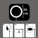Lampa Circulara Ring Light 30cm, 120x LED SMD, 10 Trepte de Lumina, Telecomanda pe Fir, Trepied Inclus 210cm Trendysale.ro