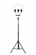 Lampa Circulara Ring Light 48cm Diametru, 120x LED SMD, 10 Trepte de Lumina, Telecomanda, Trepied 210cm Trendysale.ro