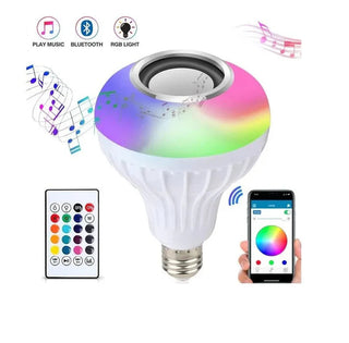 Lampa LED Multicolora cu Sunet Bluetooth 12W Trendysale.ro