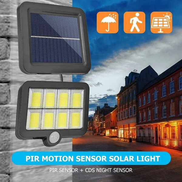 Lampa Solara 100 LED COB 100W, Waterproof IP65 cu Senzor de Miscare pentru Exterior Trendysale.ro