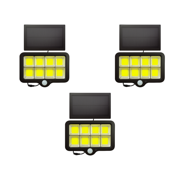 Lampa Solara 100 LED COB 100W, Waterproof IP65 cu Senzor de Miscare pentru Exterior Trendysale.ro