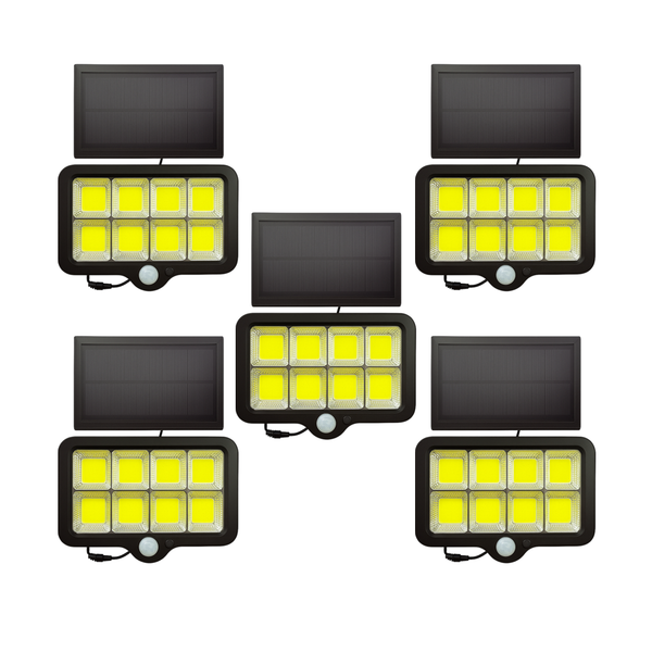 Lampa Solara 100 LED COB 100W, Waterproof IP65 cu Senzor de Miscare pentru Exterior Trendysale.ro
