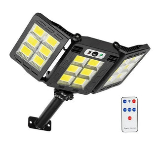Lampa Solara Tripla Led de exterior, 200W LED COB, Senzor si Telecomanda Trendysale.ro