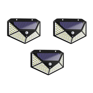 Lampa de Exterior Solara 100 LED cu panou solar, senzor de miscare Set 3 Trendysale.ro