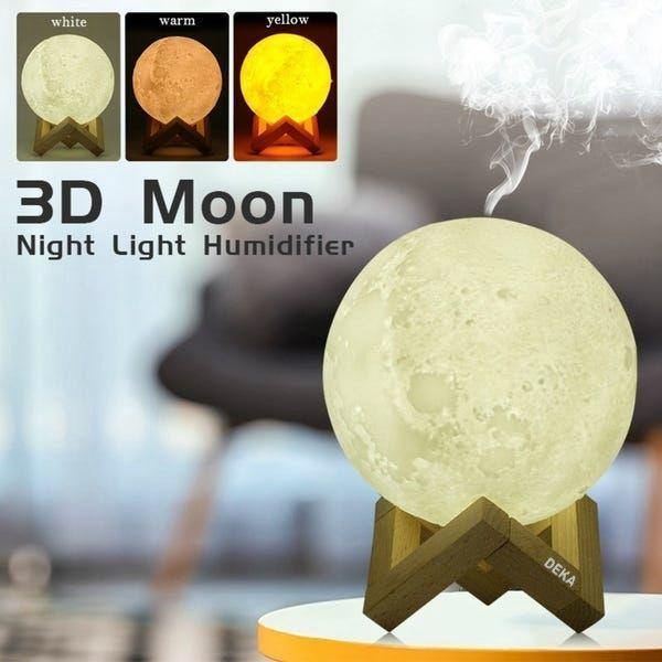Lampa de veghe cu umidificator, Luna Moon 3D, 880 ml, 15cm Trendysale.ro