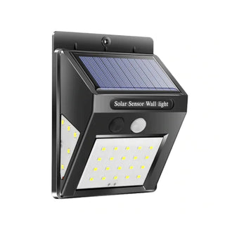 Lampa solara de perete, 30 LED-uri, temperatura culoare alb rece, 6500 K, senzor de lumina, 500 lm, Negru Trendysale.ro