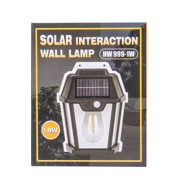 Lampa solara de perete, putere 18W, senzor de miscare, 3 moduri de lumina Trendysale.ro