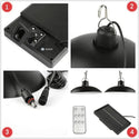 Lampa solara suspendata cu 2 becuri LED, telecomanda, 50W Trendysale.ro