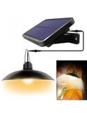 Lampa solara suspendata cu 2 becuri LED, telecomanda, 50W Trendysale.ro