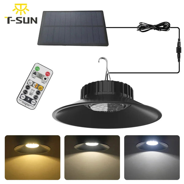 Lampa solara suspendata, cu telecomanda, 90 Lm/W Trendysale.ro