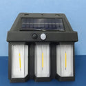 Lampa solara tripla pentru exterior, cu senzor de miscare si 3 moduri de lumina, 3 LED-uri Trendysale.ro