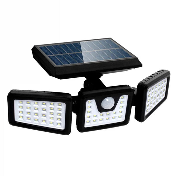 Lampa solara tripla, 30W, IP,65, 74LED SMD, Cu Panou Solar Trendysale.ro