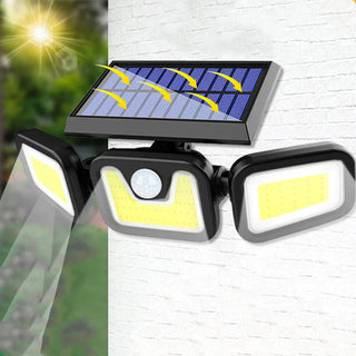 Lampa tripla solara de perete cu senzor de miscare Trendysale.ro