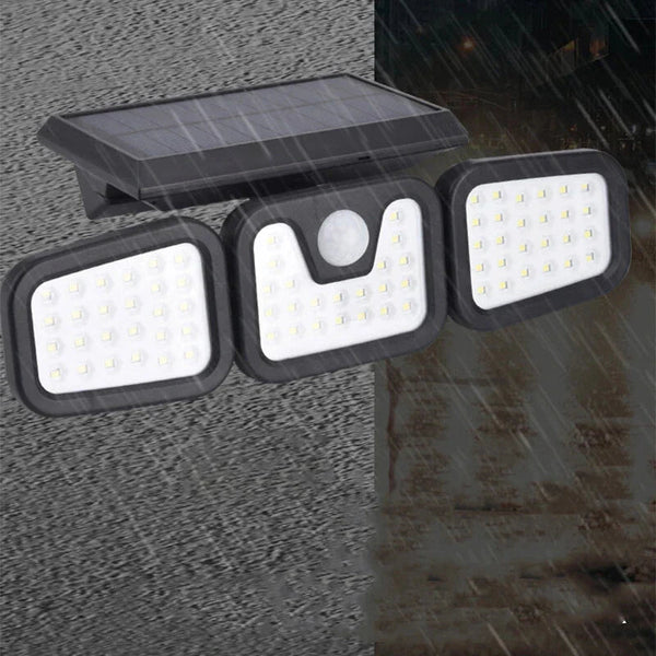 Lampa tripla solara de perete cu senzor de miscare Trendysale.ro