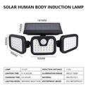 Lampa tripla solara de perete cu senzor de miscare Trendysale.ro