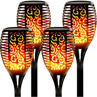 Lampi Solare tip Torta cu efect de Flacara, de exterior, 96 LED Trendysale.ro