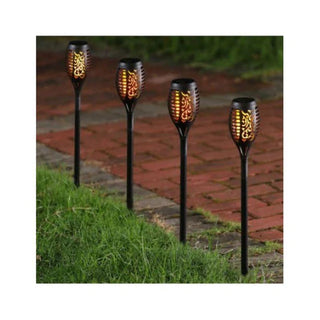 Lampi Solare tip Torta cu efect de Flacara, de exterior, 96 LED Trendysale.ro