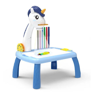 Masuta de Desenat Unicorn Roz cu Proiector, Diapozitive si Holograme Trendysale.ro