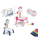 Masuta de Desenat Unicorn Roz cu Proiector, Diapozitive si Holograme Trendysale.ro