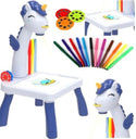 Masuta de Desenat Unicorn Roz cu Proiector, Diapozitive si Holograme Trendysale.ro
