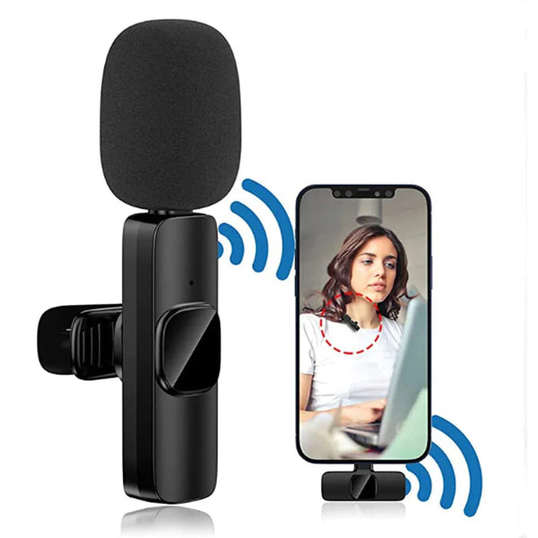 Microfon Lavaliera Wireless K8, Compatibil USB-C si iPhone, Sunet Clar si Profesional Trendysale.ro