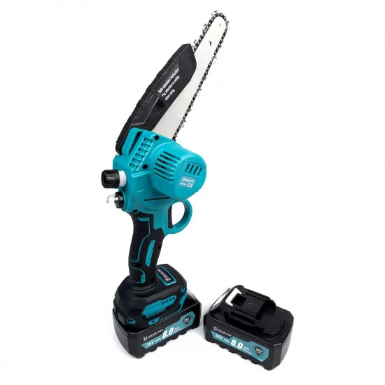 Mini Drujba Profesionala, sistem de ungere, 2 acumulatori 36V, 8Ah, 20 cm, 2 Lanturi Trendysale.ro