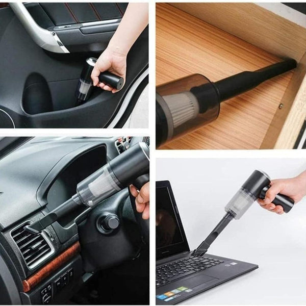 Mini aspirator auto portabil 2 in 1 fara fir cu incarcare prin USB Trendysale.ro