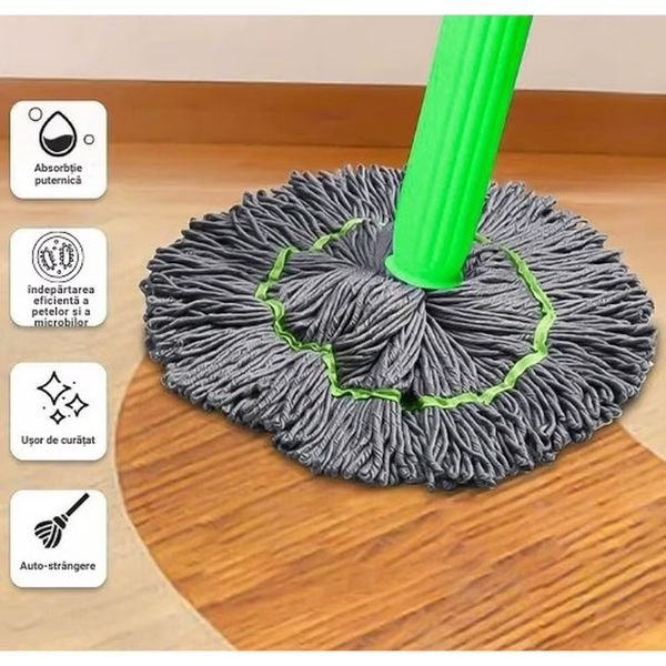 Mop Modern, Stoarcere Rapida, Super absorbant, Curatenie Eficienta, Fara Efort, Design Ergonomic Trendysale.ro