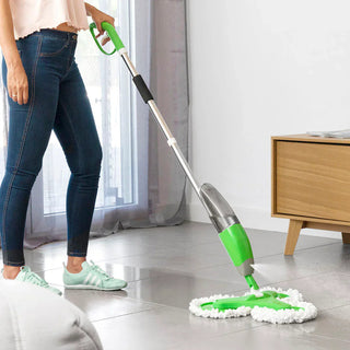 Mop triplu cu rezervor pulverizator, 3 capete rotative cu diametru 20 cm, 3 lavete microfibra, rezervor 600 ml Trendysale.ro