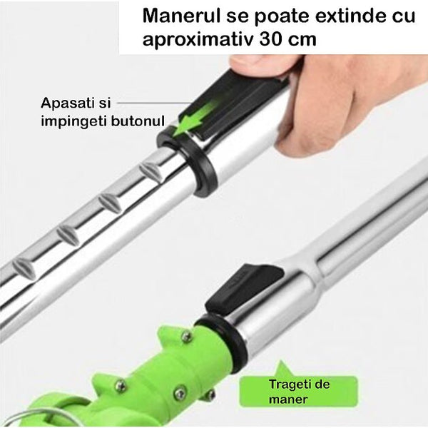 Motocoasa electrica 48V, 4000 mAh, 18000 RPM, cu 2 acumulatori Trendysale.ro