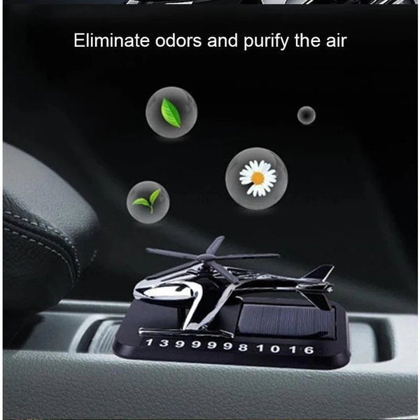 Odorizant Solar in Forma de Elicopter cu Display pentru Numar de Telefon, Difuzor de Parfum Trendysale.ro