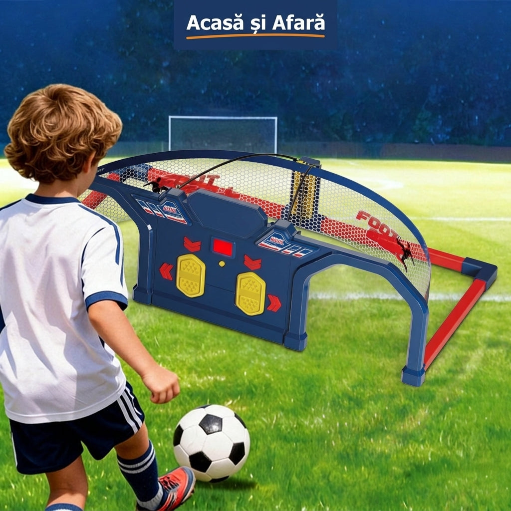 Poartă de Fotbal Electronică pentru Copii cu Afișaj de Scor, 2 Ținte, Lumini și Sunete + Minge
