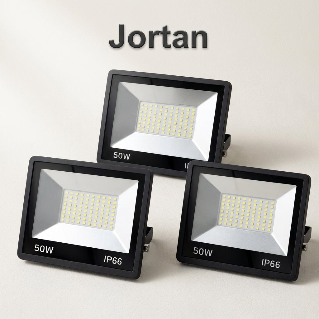 Set 3 Proiectoare LED Jortan, 50W și 3000 lm Fiecare, 220V, Corp din Aluminiu