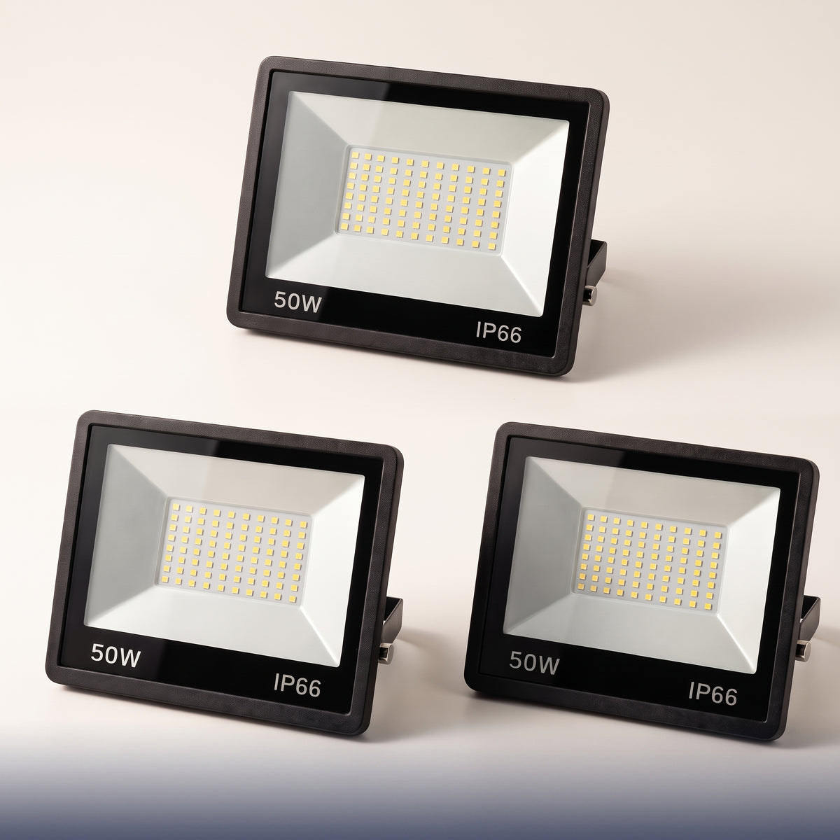 Set 3 Proiectoare LED Jortan, 50W și 3000 lm Fiecare, 220V, Corp din Aluminiu