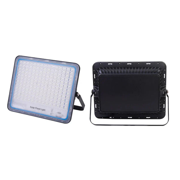 Pachet 2 x Proiector LED Jortan pentru exterior cu panou solar, telecomanda functii multiple, Solar Light IP 66, alb rece Trendysale.ro