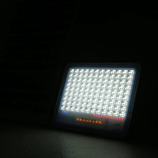 Pachet 2 x Proiector LED Jortan pentru exterior cu panou solar, telecomanda functii multiple, Solar Light IP 66, alb rece Trendysale.ro