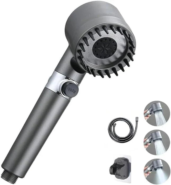 Para de dus de inalta presiune, 3 functii diferite si perie atasata Trendysale.ro