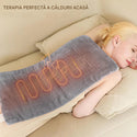 Patura Electrica cu Incalzire si Masaj, 9 Combinatii de Relaxare, Gri Trendysale.ro