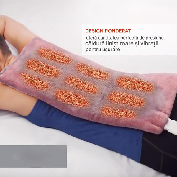 Patura Electrica cu Incalzire si Masaj, 9 Combinatii de Relaxare, Gri Trendysale.ro