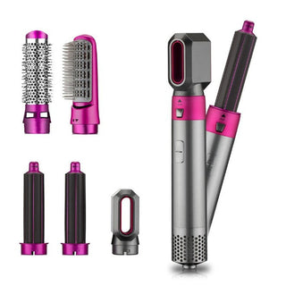 Perie de Par 5 in 1, 1000W, 3 Trepte de Temperatura, Usuca, Indreapta, Onduleaza Trendysale.ro