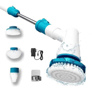 Perie rotativa electrica, ABS, 3 capete de curatare interschimbabile, Alb Trendysale.ro