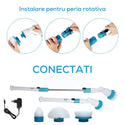 Perie rotativa electrica, ABS, 3 capete de curatare interschimbabile, Alb Trendysale.ro