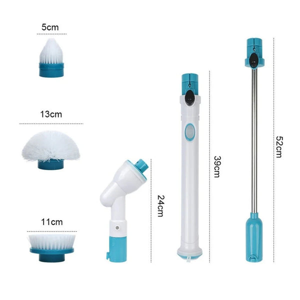 Perie rotativa electrica, ABS, 3 capete de curatare interschimbabile, Alb Trendysale.ro
