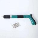 Pistol de cuie manual, multifuncțional, pentru beton și tavan – argintiu + set 100 cuie Trendysale.ro